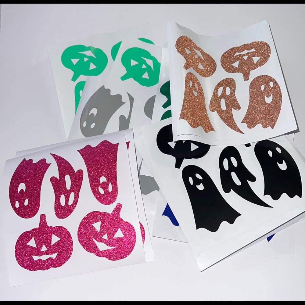 Ghost & Pumpkin Vinyl Sticker Sheets